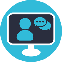 Smart Study kennenlernen Icon Online-Meeting